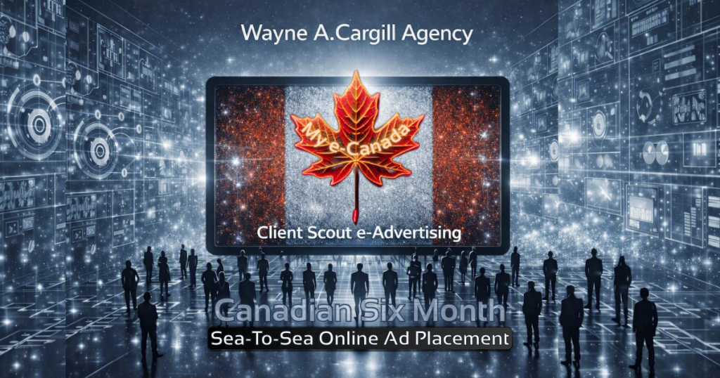 Wayne A. Cargill ~ Client Scout graphic design of Wayne A. Cargill Agency Client Scout e-Advertising Canadian Sea-To-Sea 6 Month Online Ad Placement logo